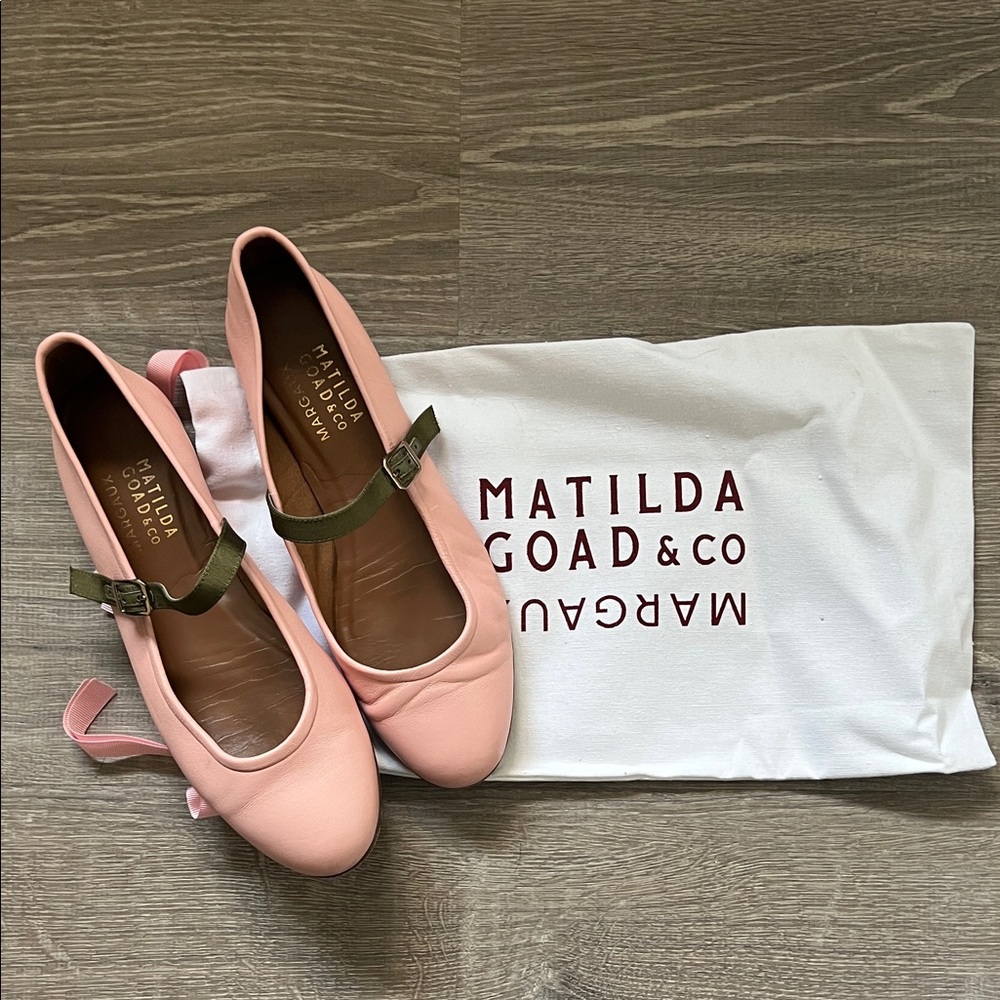 Matilda Goad & Co Pink Mary Jane Shoes